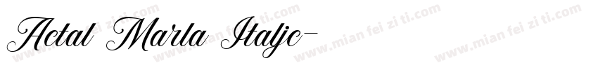 Actal Marla Italjc字体转换